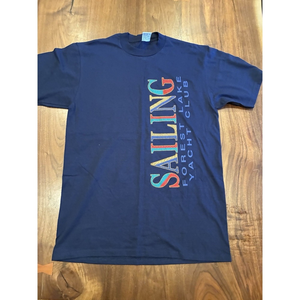 VTG 90s Sailing Graphic Shirt - Mens Size Large